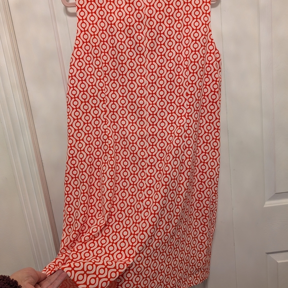 Mario Serrani Orange and White Patterned Dress - Picture 2 of 5